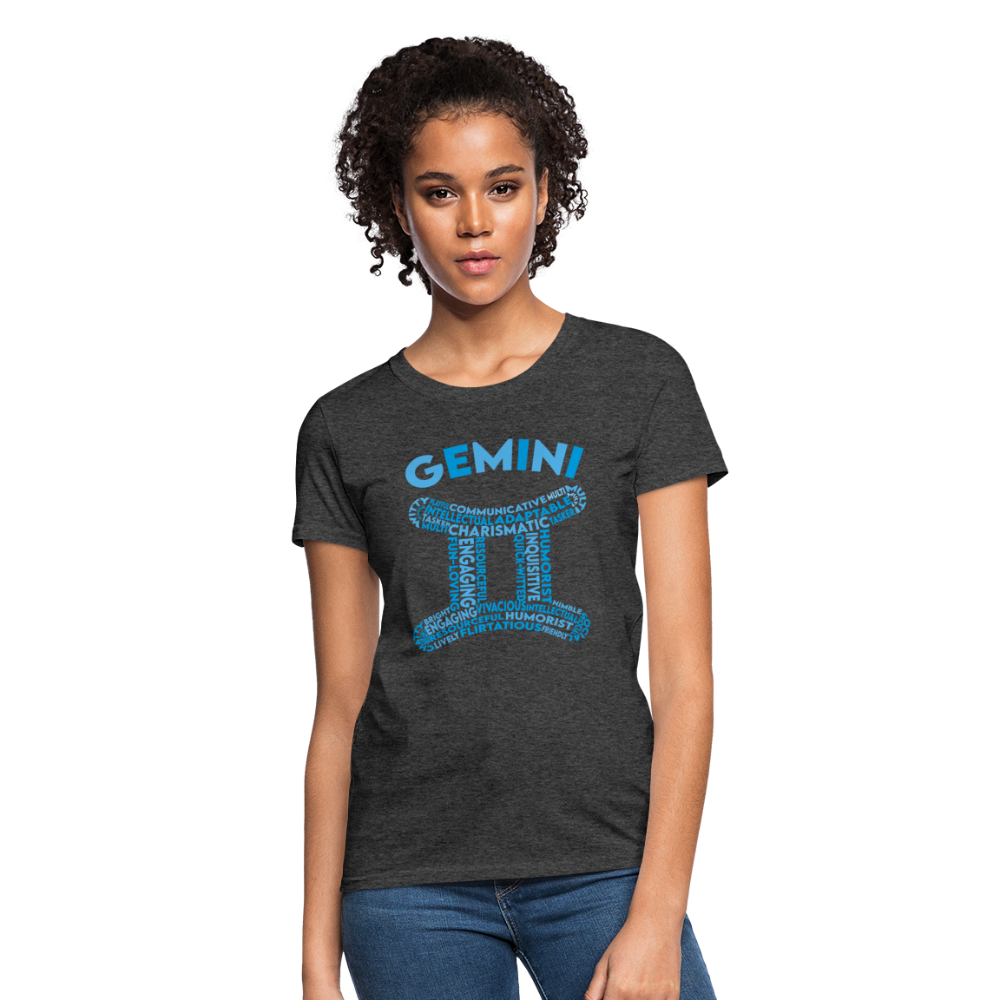 Women's Power Words Gemini T-Shirt - heather black