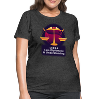 Thumbnail for Women's Glow Libra T-Shirt - heather black