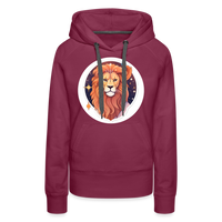 Thumbnail for Women’s Symbol Leo Premium Hoodie - burgundy