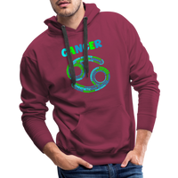 Thumbnail for Men's Power Words Cancer Premium Hoodie - burgundy