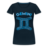 Thumbnail for Women's Power Words Gemini Premium T-Shirt - deep navy