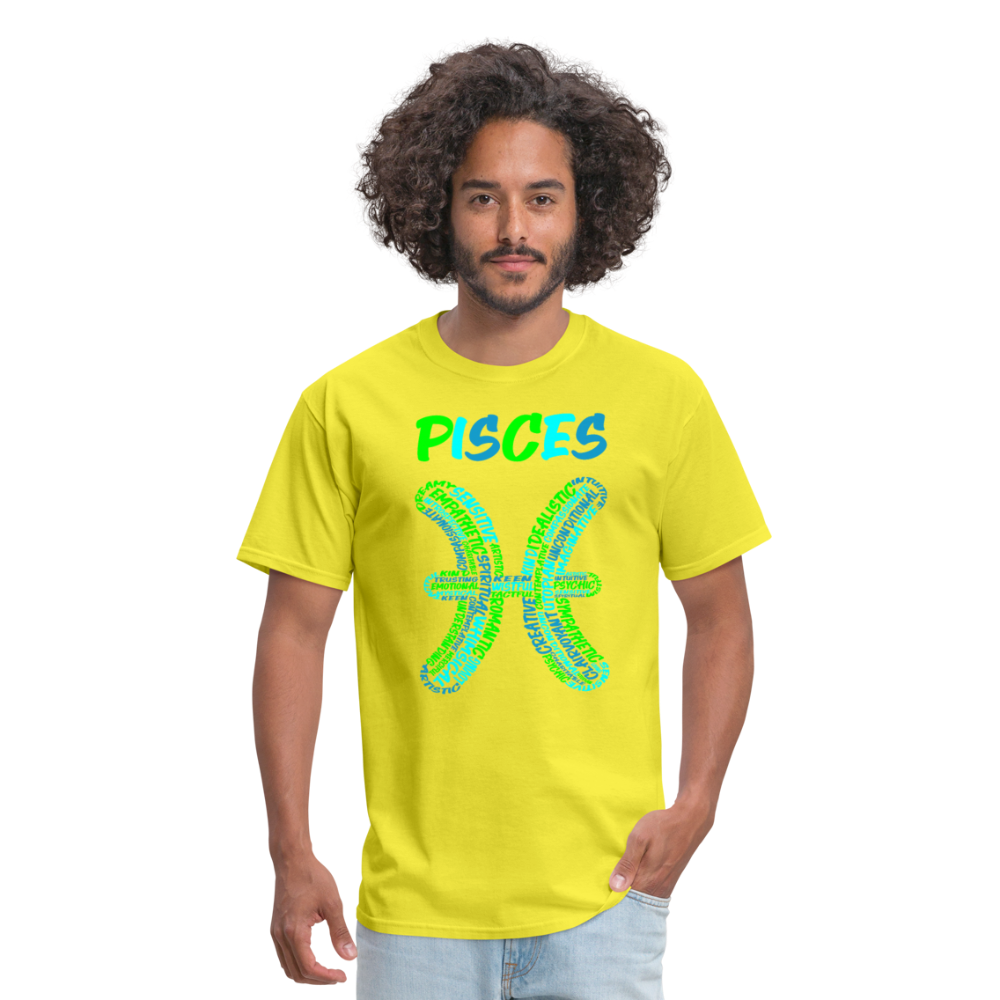 Men's Power Words Pisces Classic T-Shirt - yellow