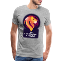 Thumbnail for Men's Glow Leo Premium T-Shirt - heather gray