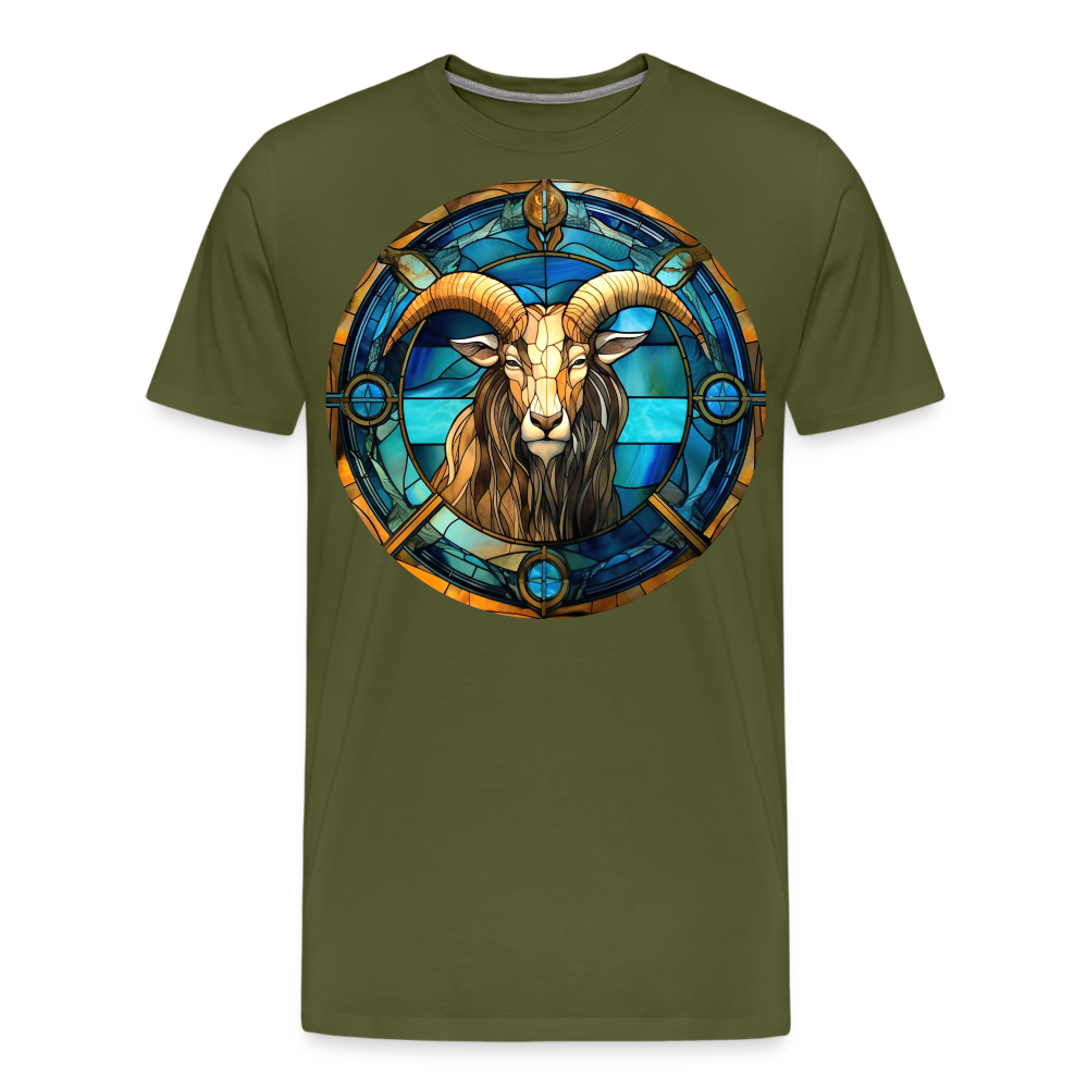 Men's Mosaic Capricorn Premium T-Shirt - olive green