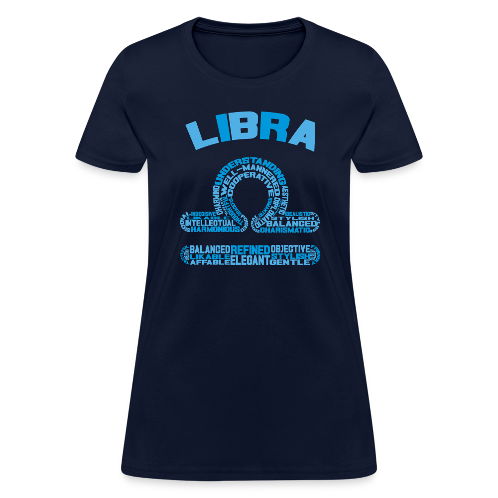 Women's Power Words Libra T-Shirt - navy