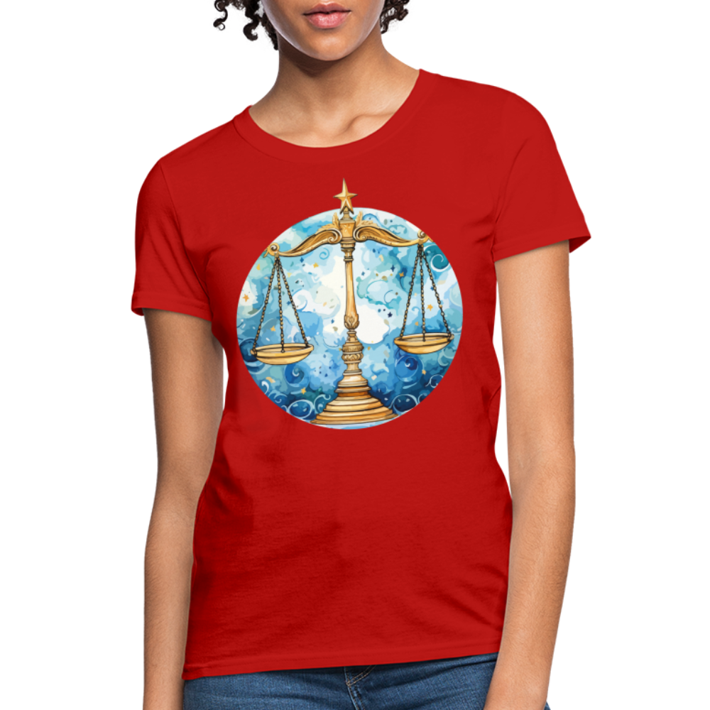 Women's Mythical Libra T-Shirt - red