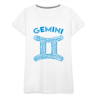 Thumbnail for Women's Power Words Gemini Premium T-Shirt - white