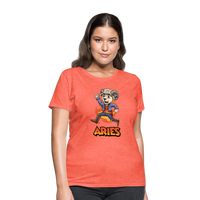 Thumbnail for Women's Playful Aries T-Shirt - heather coral