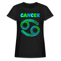 Thumbnail for Women's Power Words Cancer Relaxed Fit T-Shirt - black