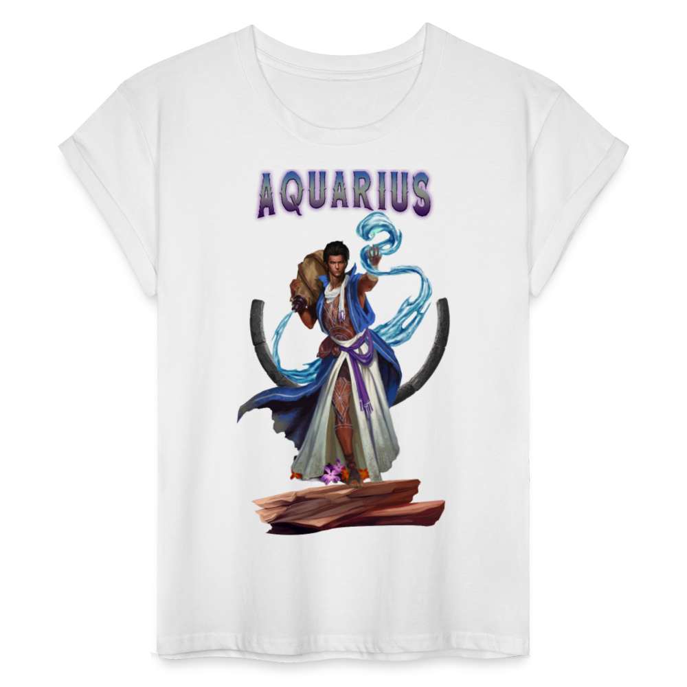 Women's Astral Aquarius Relaxed Fit T-Shirt - white