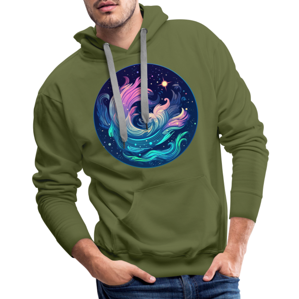 Men’s Magic Aquarius Premium Hoodie - olive green