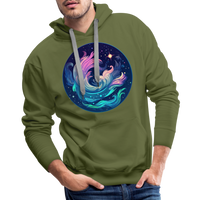 Thumbnail for Men’s Magic Aquarius Premium Hoodie - olive green