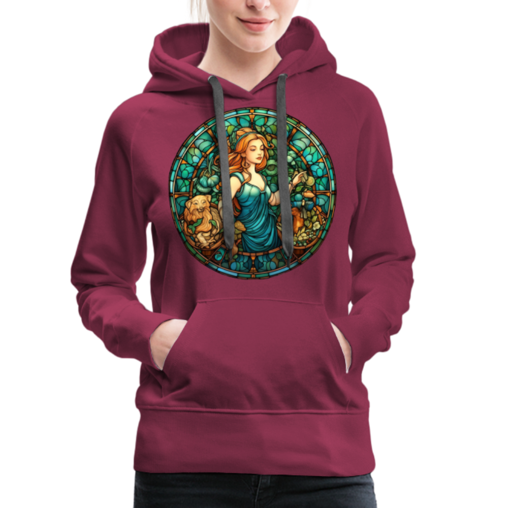 Women’s Mosaic Virgo Premium Hoodie - burgundy