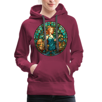 Thumbnail for Women’s Mosaic Virgo Premium Hoodie - burgundy