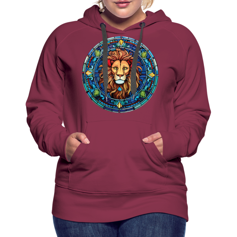 Women’s Mosaic Leo Premium Hoodie - burgundy