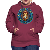 Thumbnail for Women’s Mosaic Leo Premium Hoodie - burgundy