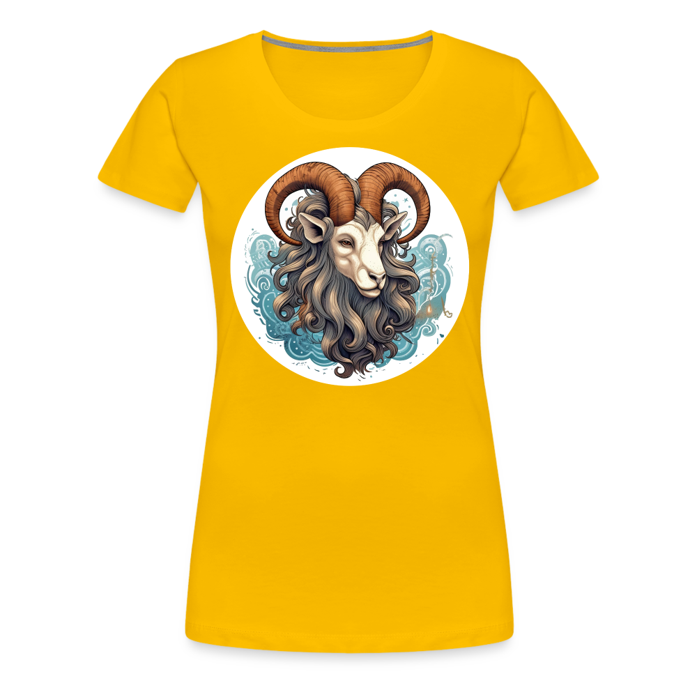 Women’s Symbol Capricorn Premium T-Shirt - sun yellow