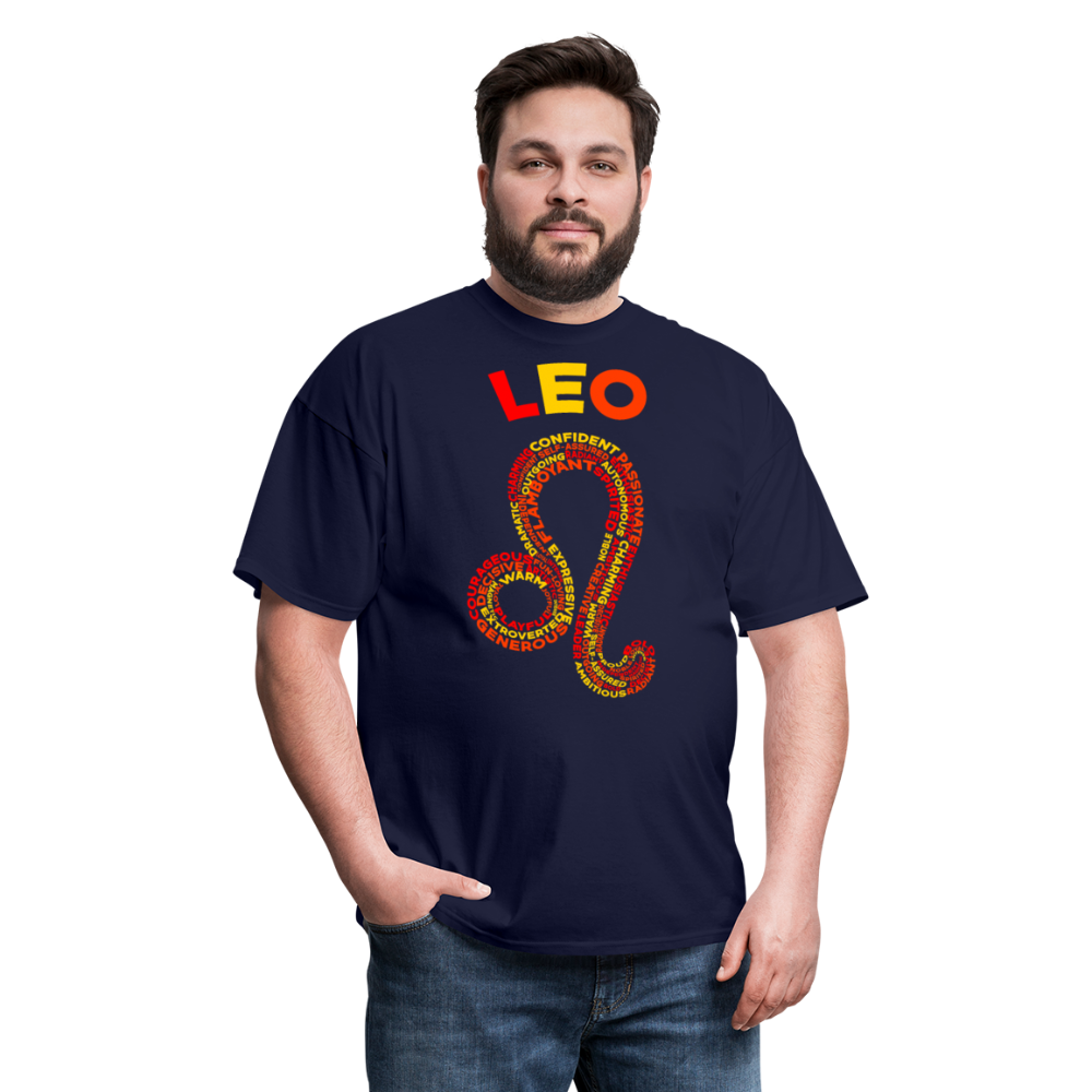 Men's Power Words Leo Classic T-Shirt - navy