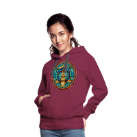 Thumbnail for Women’s Mosaic Libra Premium Hoodie - burgundy