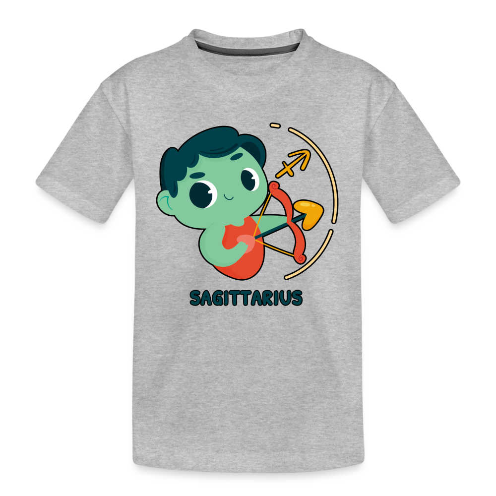 Kid’s Cartoony Sagittarius Premium Organic T-Shirt - heather gray