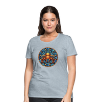 Thumbnail for Women’s Mosaic Cancer Premium T-Shirt - heather ice blue