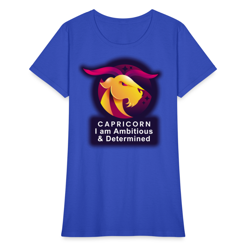 Women's Glow Capricorn T-Shirt - royal blue