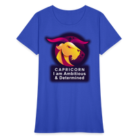 Thumbnail for Women's Glow Capricorn T-Shirt - royal blue