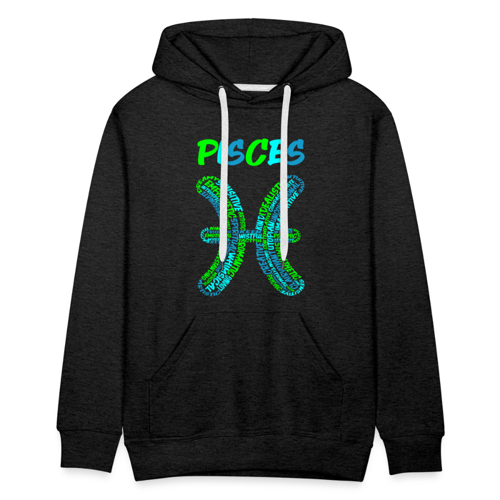 Men's Power Words Pisces Premium Hoodie - charcoal grey