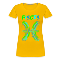 Thumbnail for Women's Power Words Pisces Premium T-Shirt - sun yellow