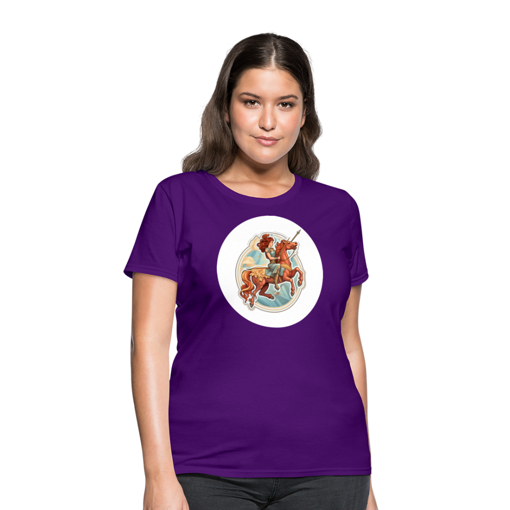 Women's Symbol Sagittarius T-Shirt - purple