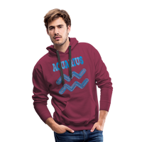 Thumbnail for Men's Power Words Aquarius Premium Hoodie - burgundy