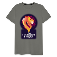 Thumbnail for Men's Glow Leo Premium T-Shirt - asphalt gray