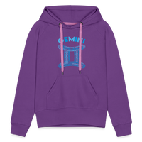 Thumbnail for Women's Power Words Gemini Premium Hoodie - purple 