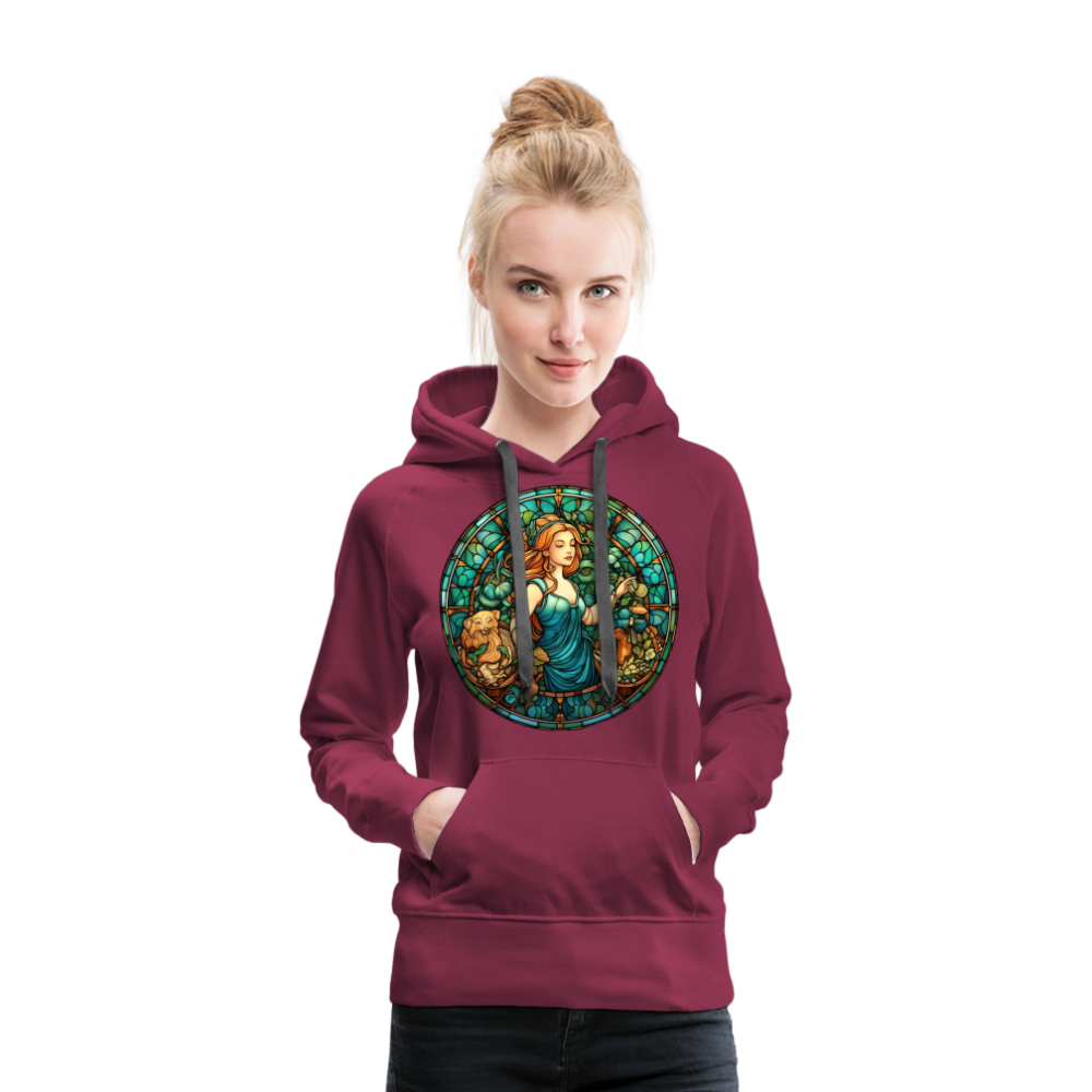 Women’s Mosaic Virgo Premium Hoodie - burgundy