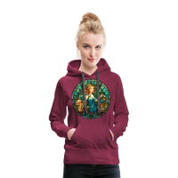 Thumbnail for Women’s Mosaic Virgo Premium Hoodie - burgundy