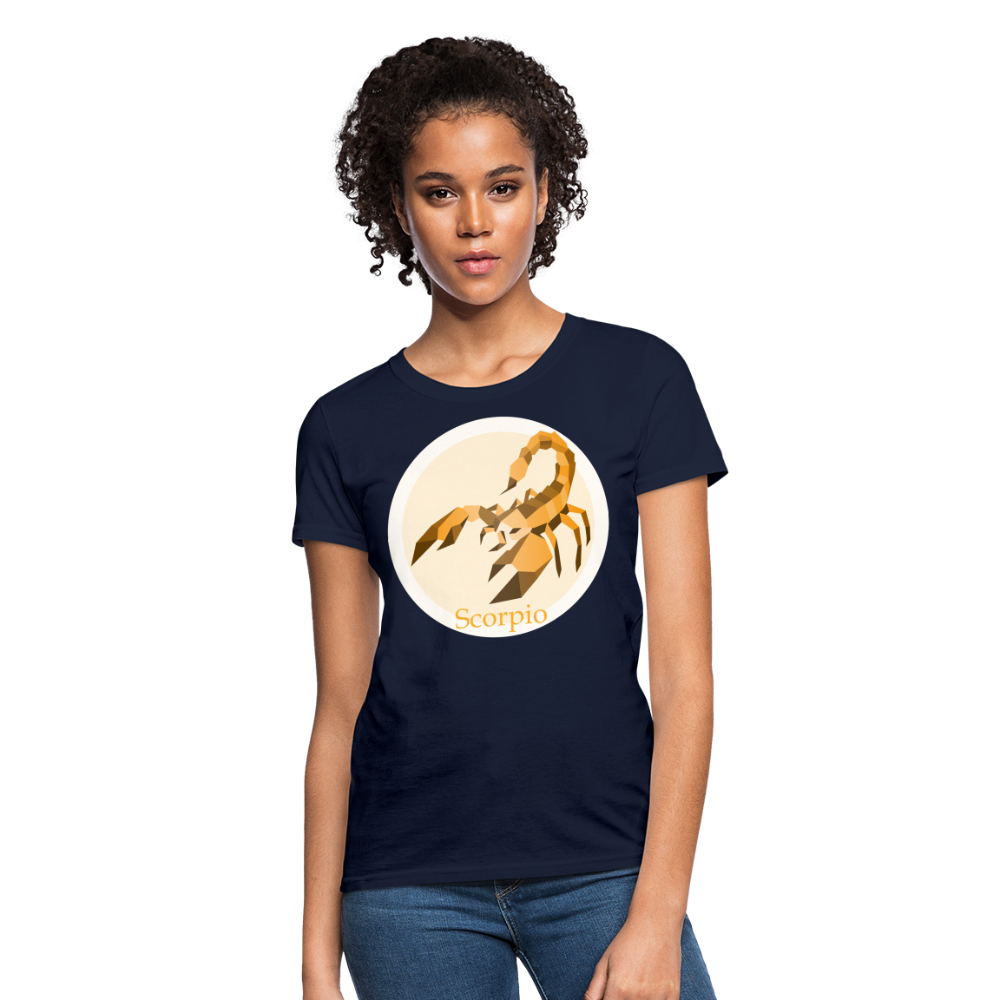 Women's Mosaic Scorpio T-Shirt - navy