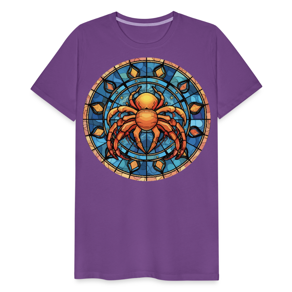 Men's Mosaic Cancer Premium T-Shirt - purple