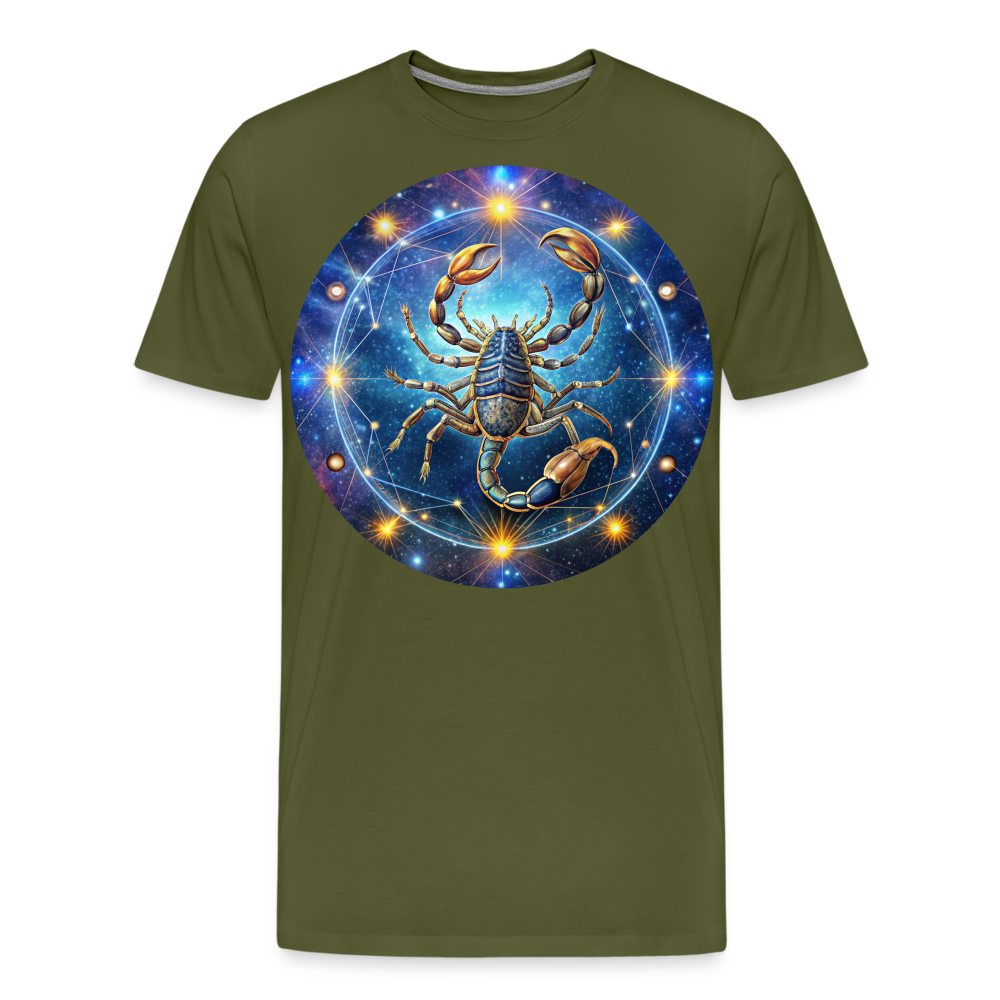 Men's Symbol Scorpio Premium T-Shirt - olive green