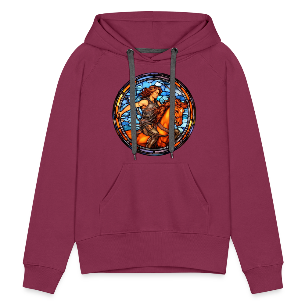 Women’s Mosaic Sagittarius Premium Hoodie - burgundy