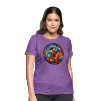 Thumbnail for Women's Mosaic Sagittarius T-Shirt - purple heather