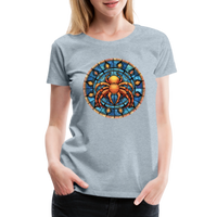 Thumbnail for Women’s Mosaic Cancer Premium T-Shirt - heather ice blue