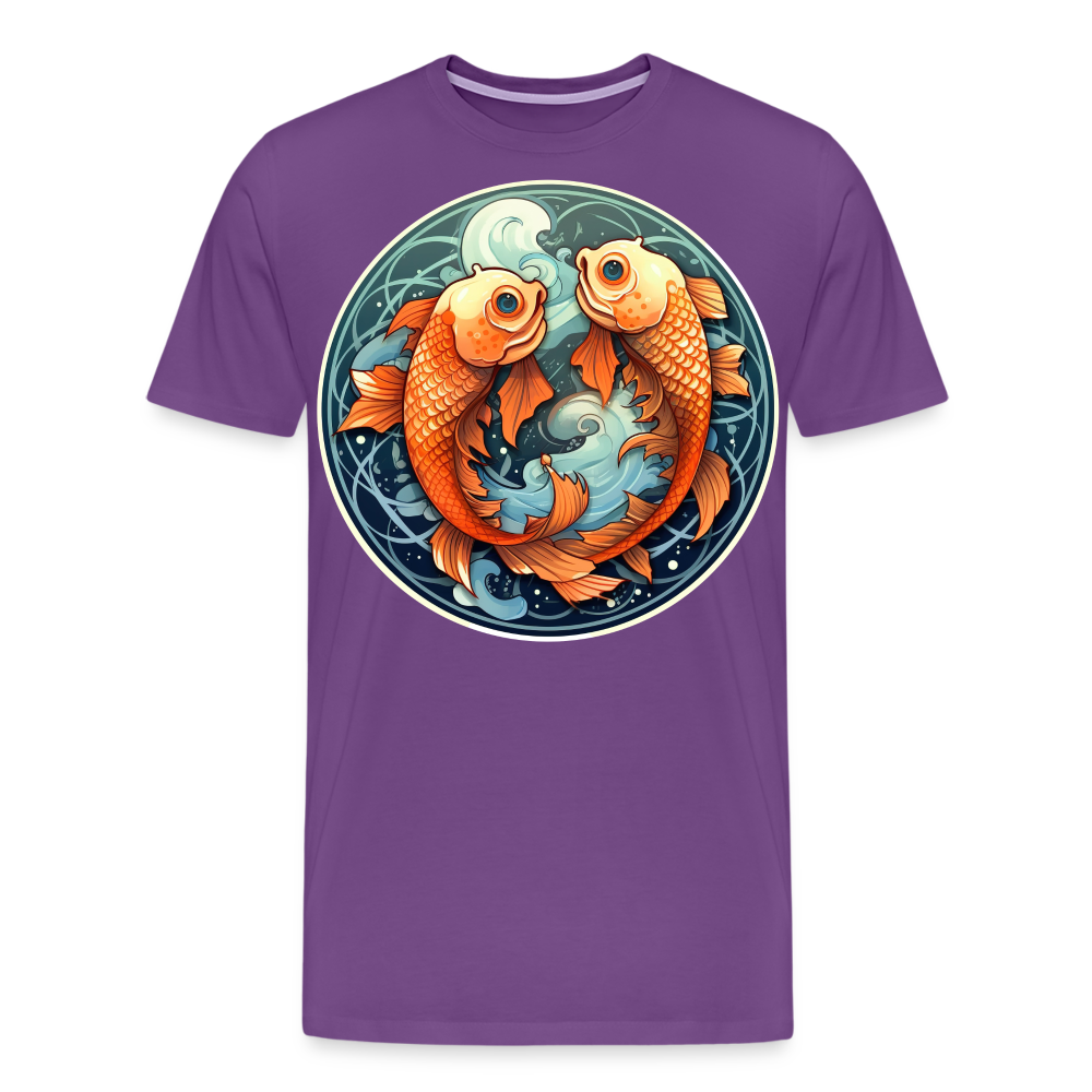 Men's Symbol Pisces Premium T-Shirt - purple