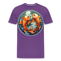 Thumbnail for Men's Symbol Pisces Premium T-Shirt - purple