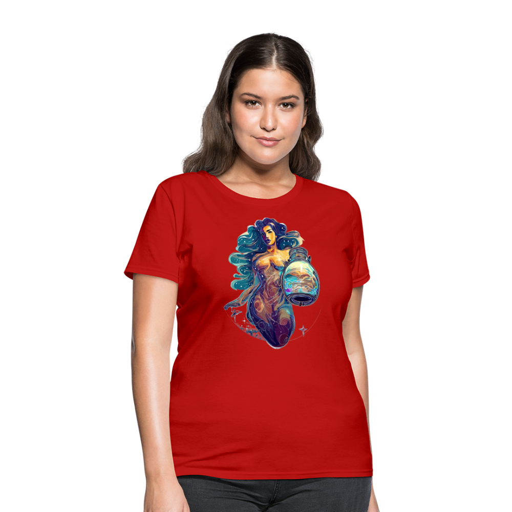 Women's Mythical Aquarius T-Shirt - red