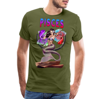 Thumbnail for Men's Astral Pisces Premium T-Shirt - olive green