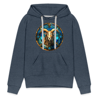 Thumbnail for Women’s Mosaic Capricorn Premium Hoodie - heather denim