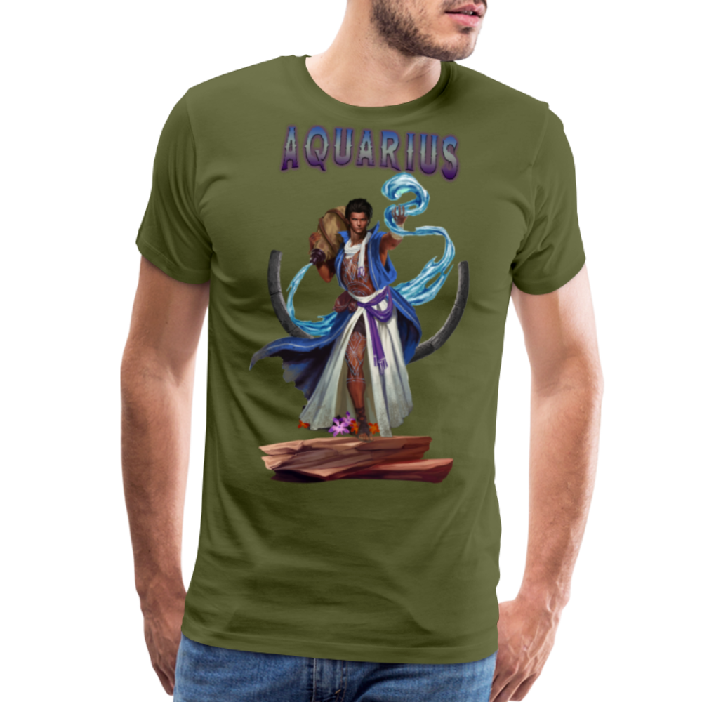 Men's Astral Aquarius Premium T-Shirt - olive green