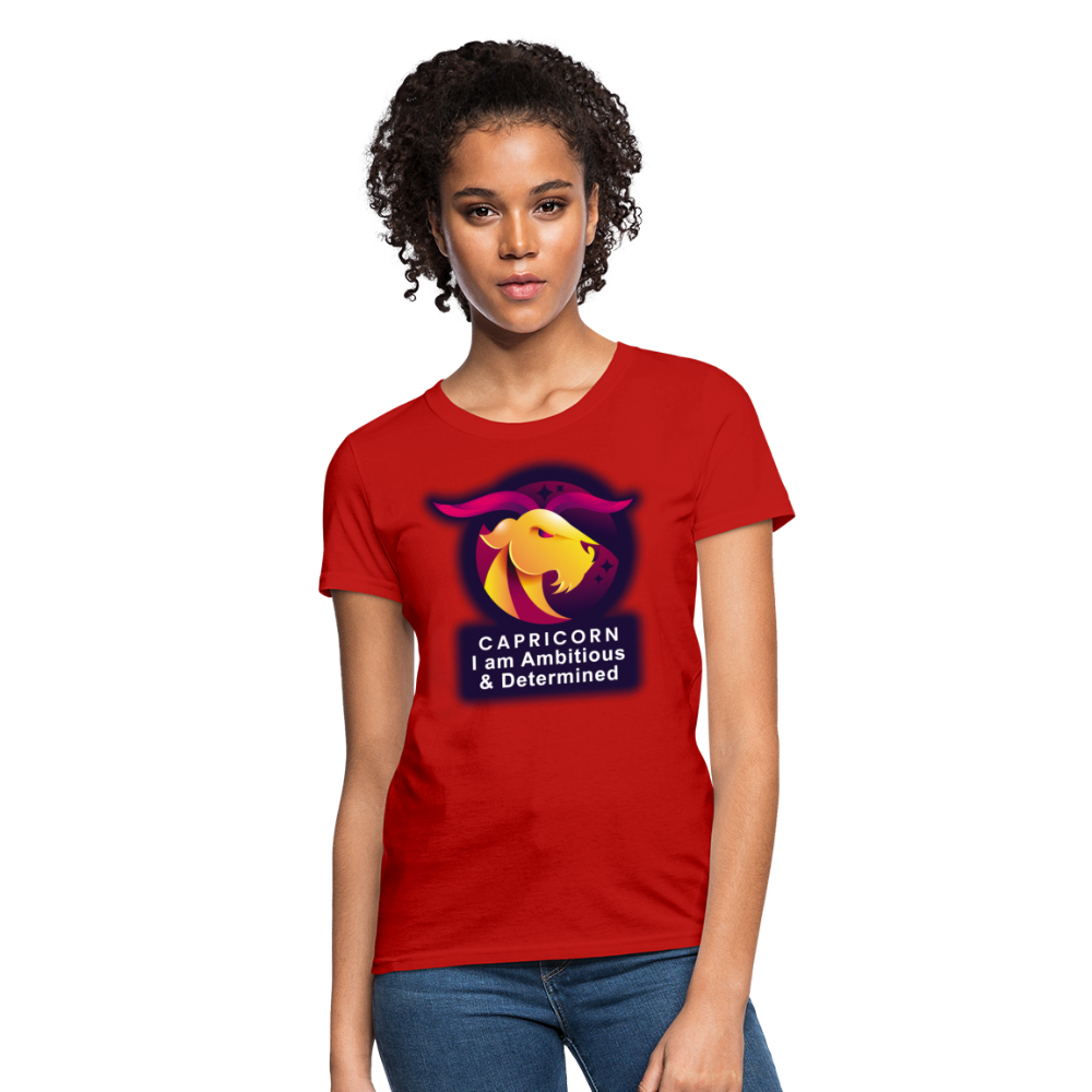 Women's Glow Capricorn T-Shirt - red