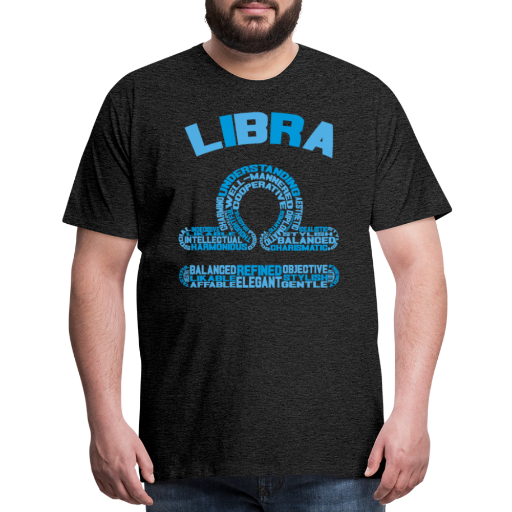 Men's Power Words Libra Premium T-Shirt - charcoal grey