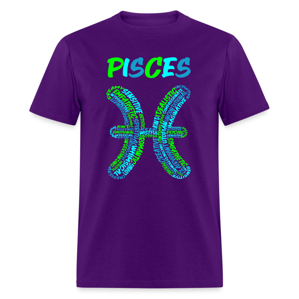 Men's Power Words Pisces Classic T-Shirt - purple